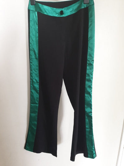 Zeraco 2pc Black & Green Top &Trouser Set Size S Ref G2