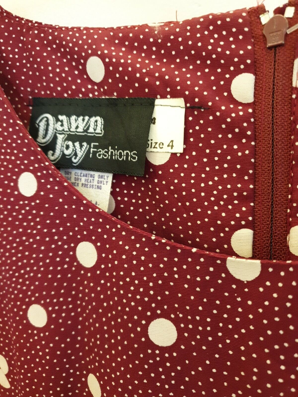 Beyond Retro Dawn Joy Red Polka-dot Dress Size 4 Ref W15