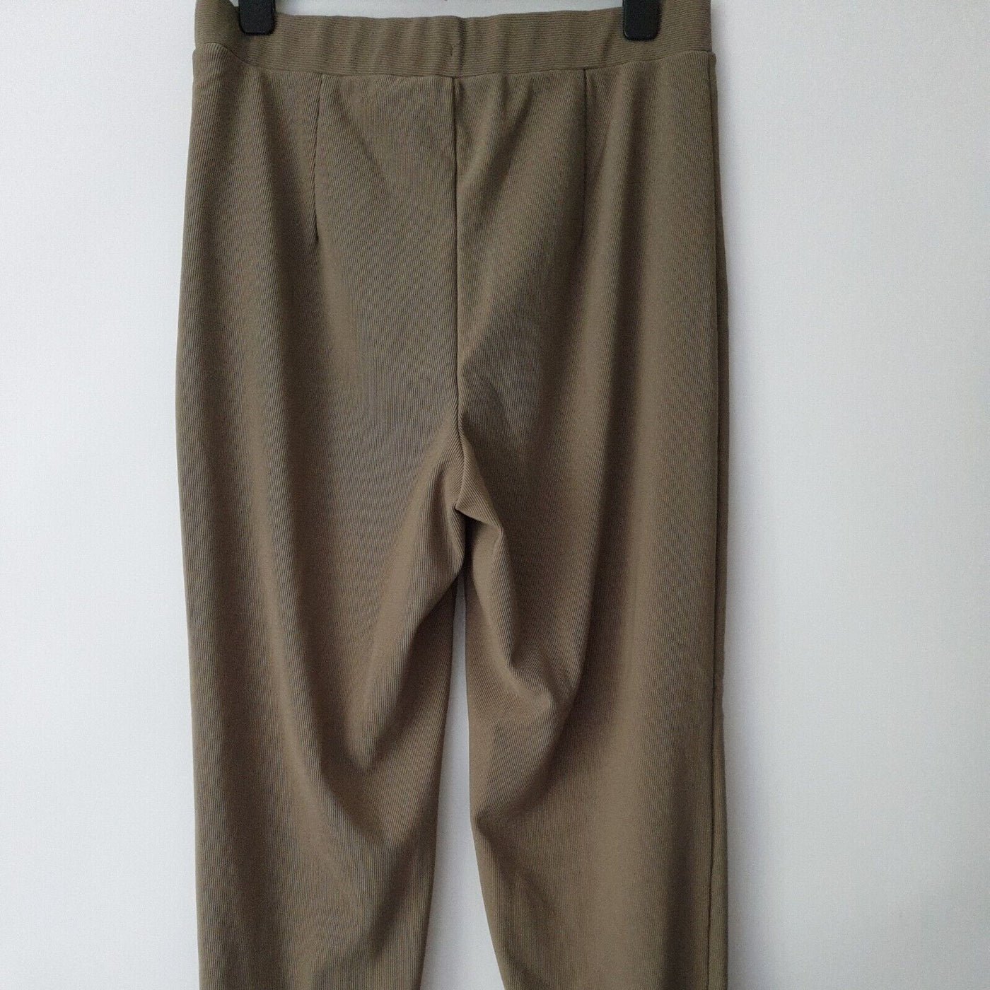 Long Tall Sally Sage Green Stretch Ribbed Slim Leg Trouser UK 12 ****Ref V251