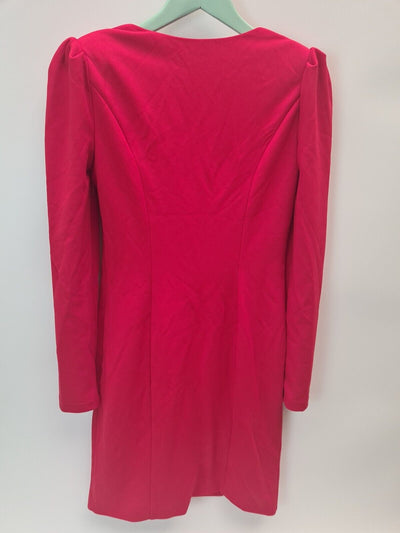 Chi Chi London Bodycon Party Dress. Long Sleeve. Red. Size UK 12 **** V31F