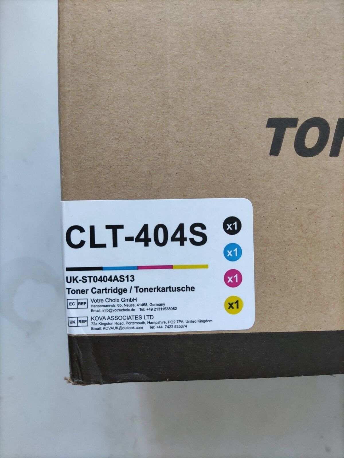 Compatible Samsung CLT-P404S 4 Toner Cartridge Multipack.