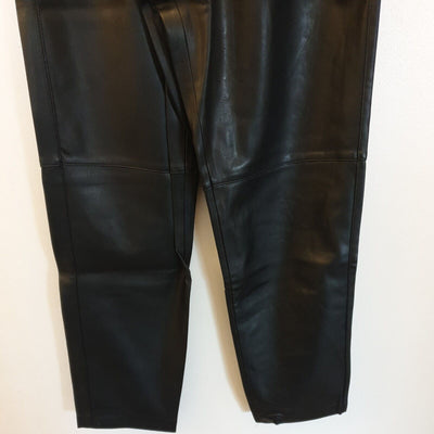 MNG Apple Faux Leather Look Trousers Black Uk6****Ref V341