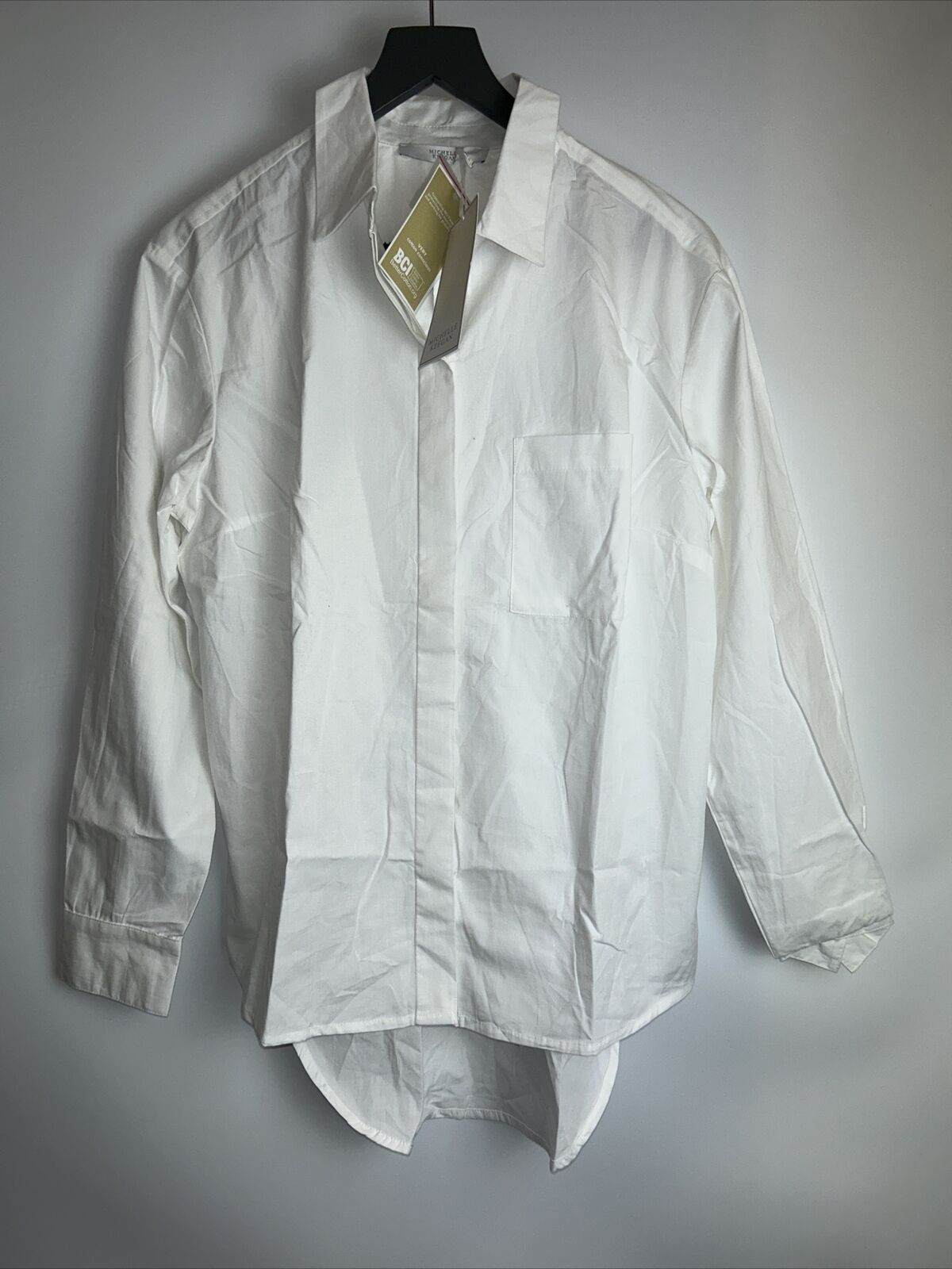 Michelle Keegan Oversized Shirt Long Sleeve - White. UK 8.