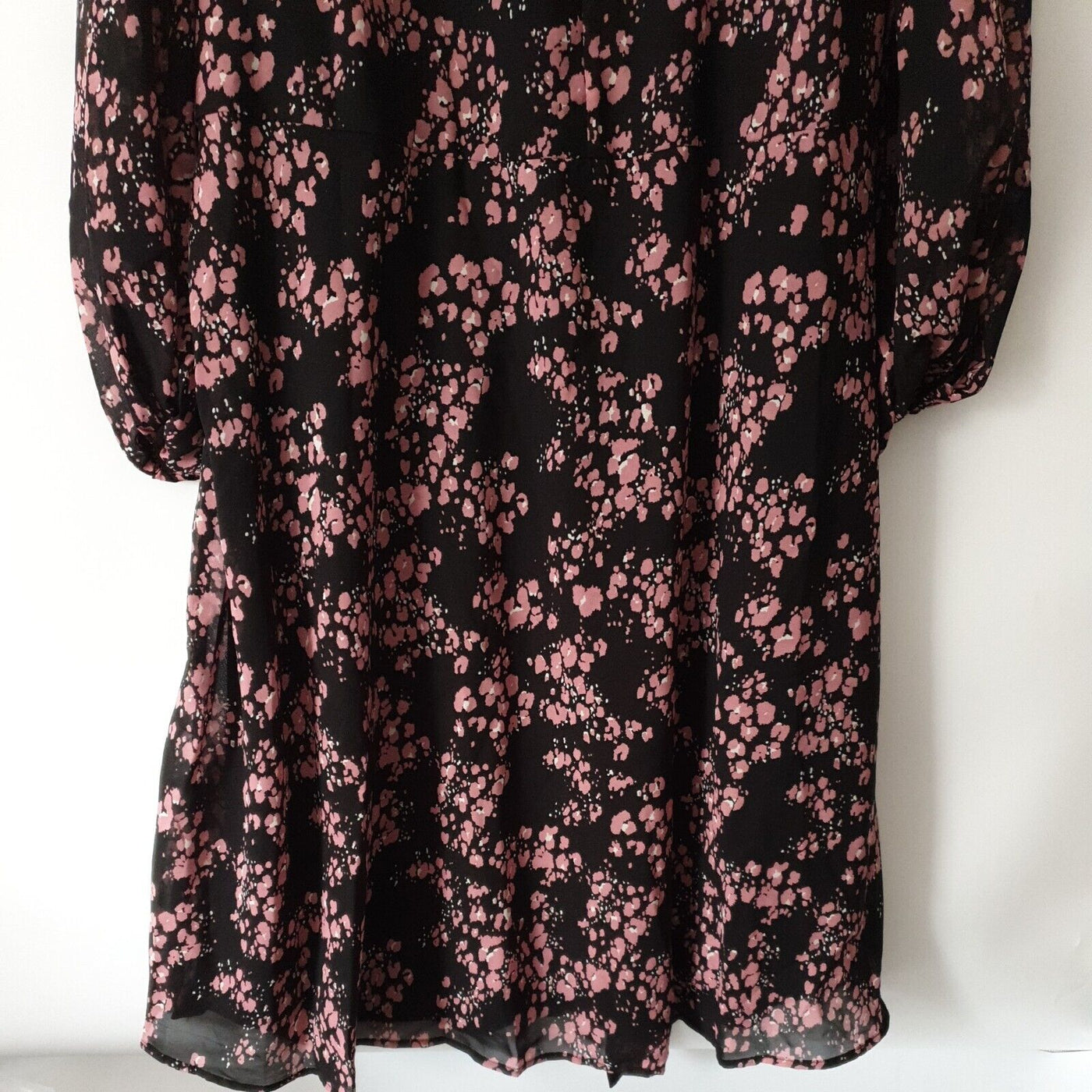 Yours London Black Floral Print Dress Size 20 ****Ref V343