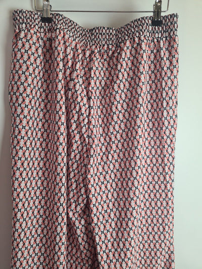 Womens Wide Leg Coral Trousers Size 16 **** V385