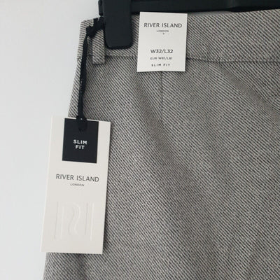 River Island London Slim Fit Smart Baige-light Trousers Size W32/L32****Ref V183