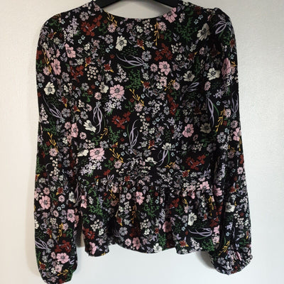 River Island Pretty Roman Petite Floral Print Top Size 6****Ref V390