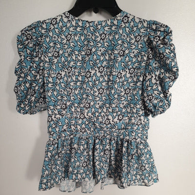 River Island Petite Blue Garden Party Top Uk 4 ****Ref V219