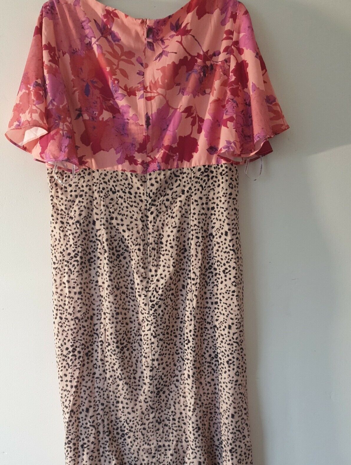 Chi Chi London Floral And Animal Print Midi Day Dress Size 6 **** V437