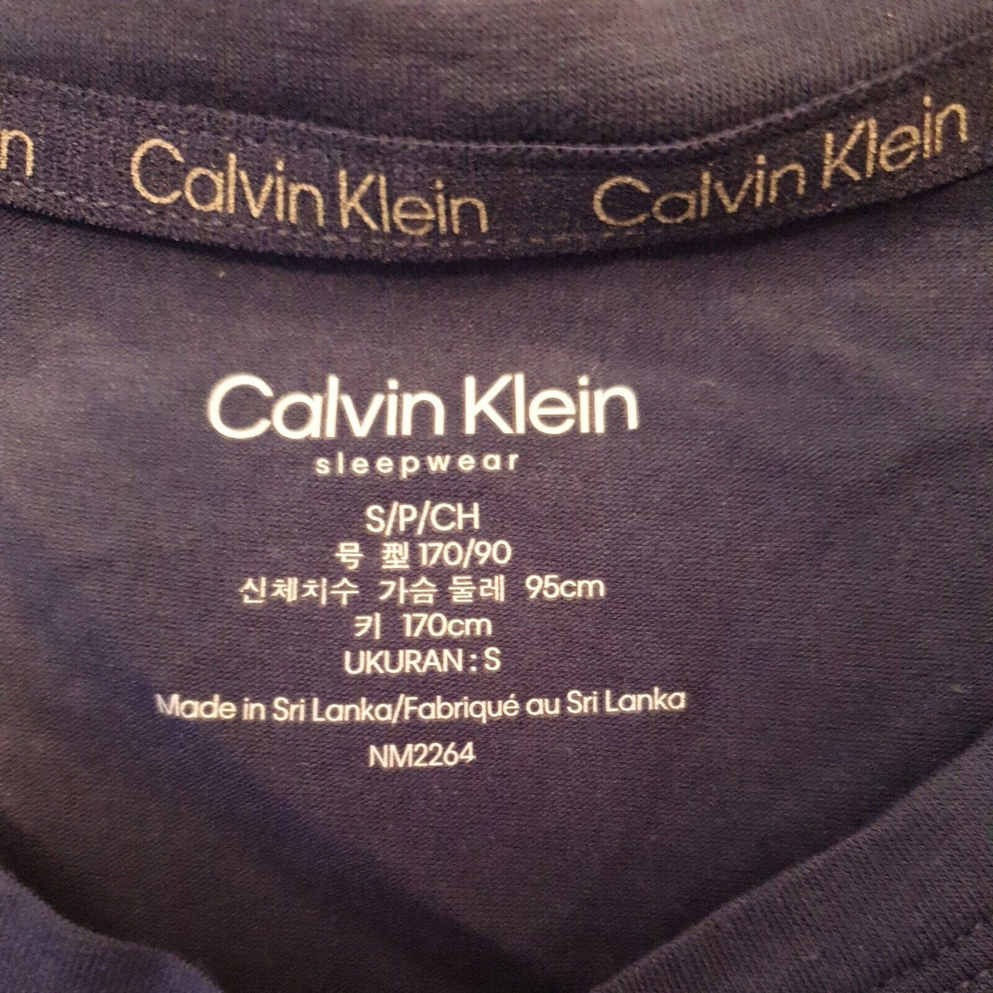 calvin klein sleepwear Blue Tshirt Size S****Ref V189