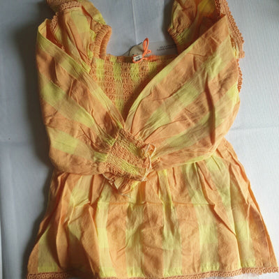 River Island Mini Orange Cottage Couture Girls Top UK 2-3 Years old ****Ref V389