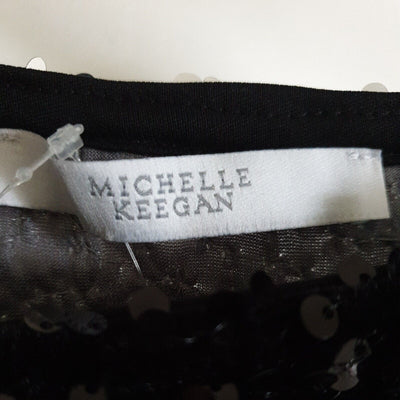 Michelle Keegan Sequin Jumper Black/silver UK 10 ***Ref V531