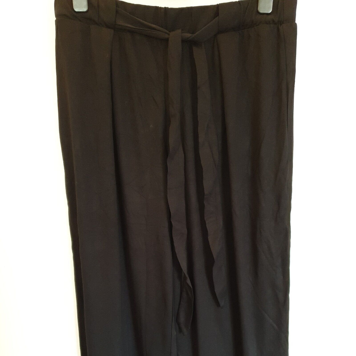 Womens Black Elasticated Waist Trousers UK 14 *** Ref V374