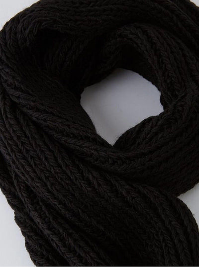 Rib Knit Scarf - Navy UK One Size **** Ref V354