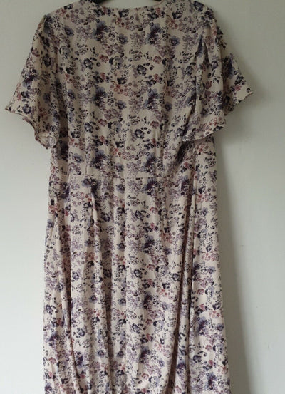 Missguided Lilac Wrap Dress Lilac Uk16****Ref V269