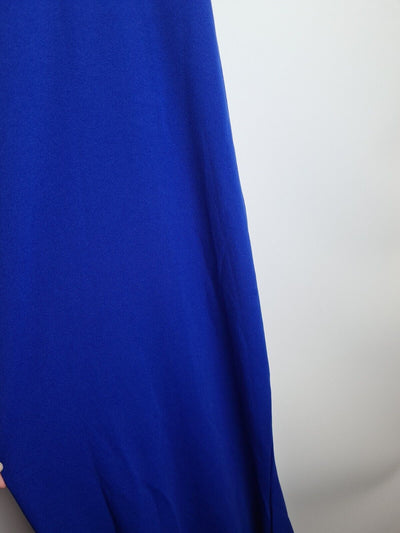 Missguided Crepe Blue Halterneck Maxi Dress Size 10 **** V131