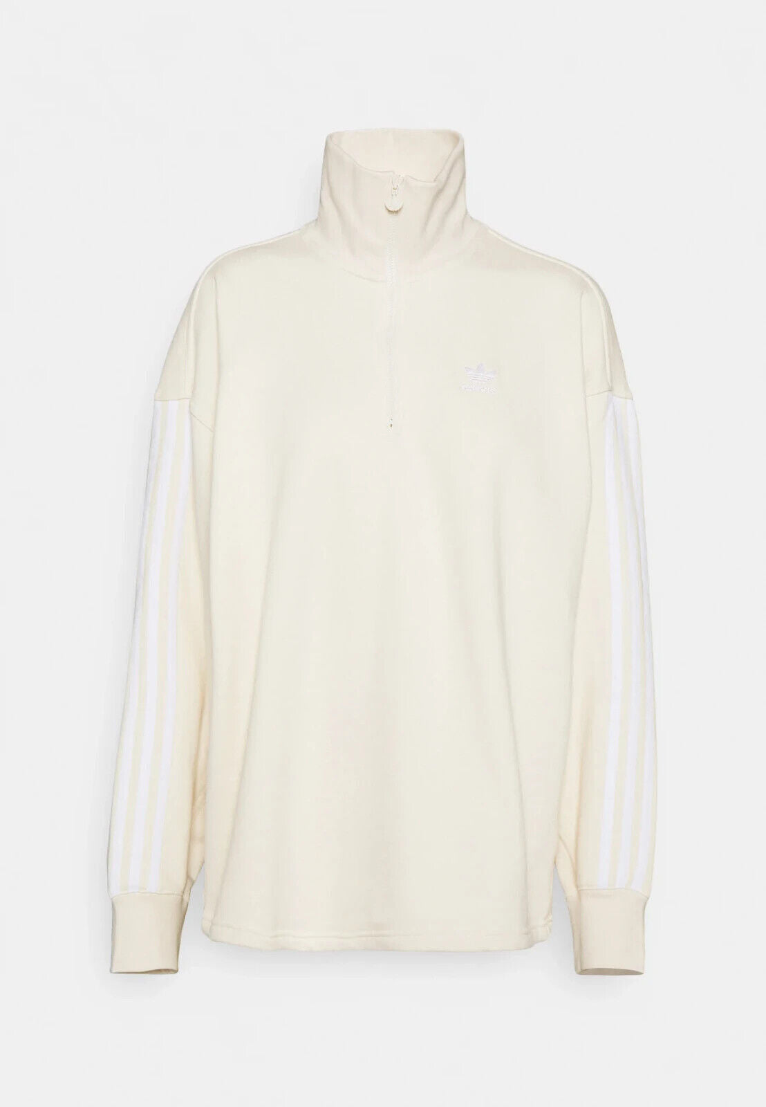 Adidas adicolour Half Zip Sweatshirt. Cream. UK 6/XS. ****V22