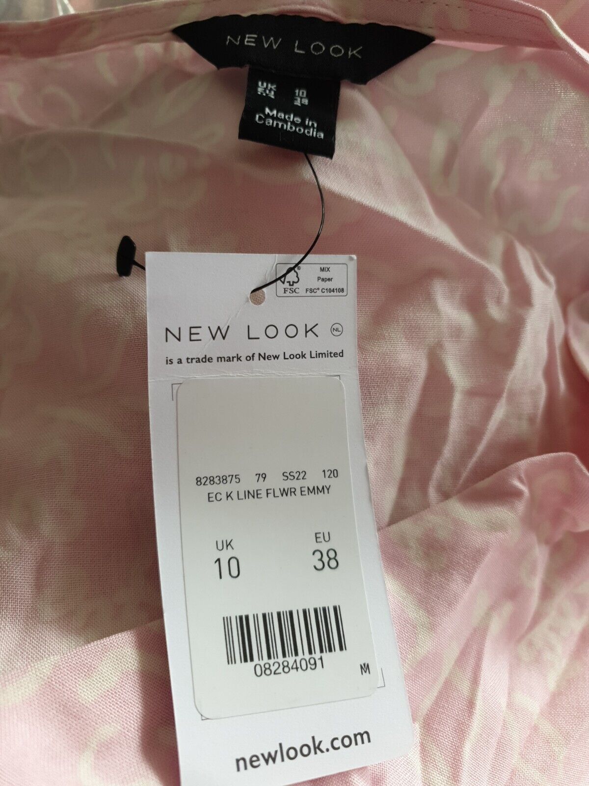New Look Knit Line Flower Pink Uk10****Ref V378