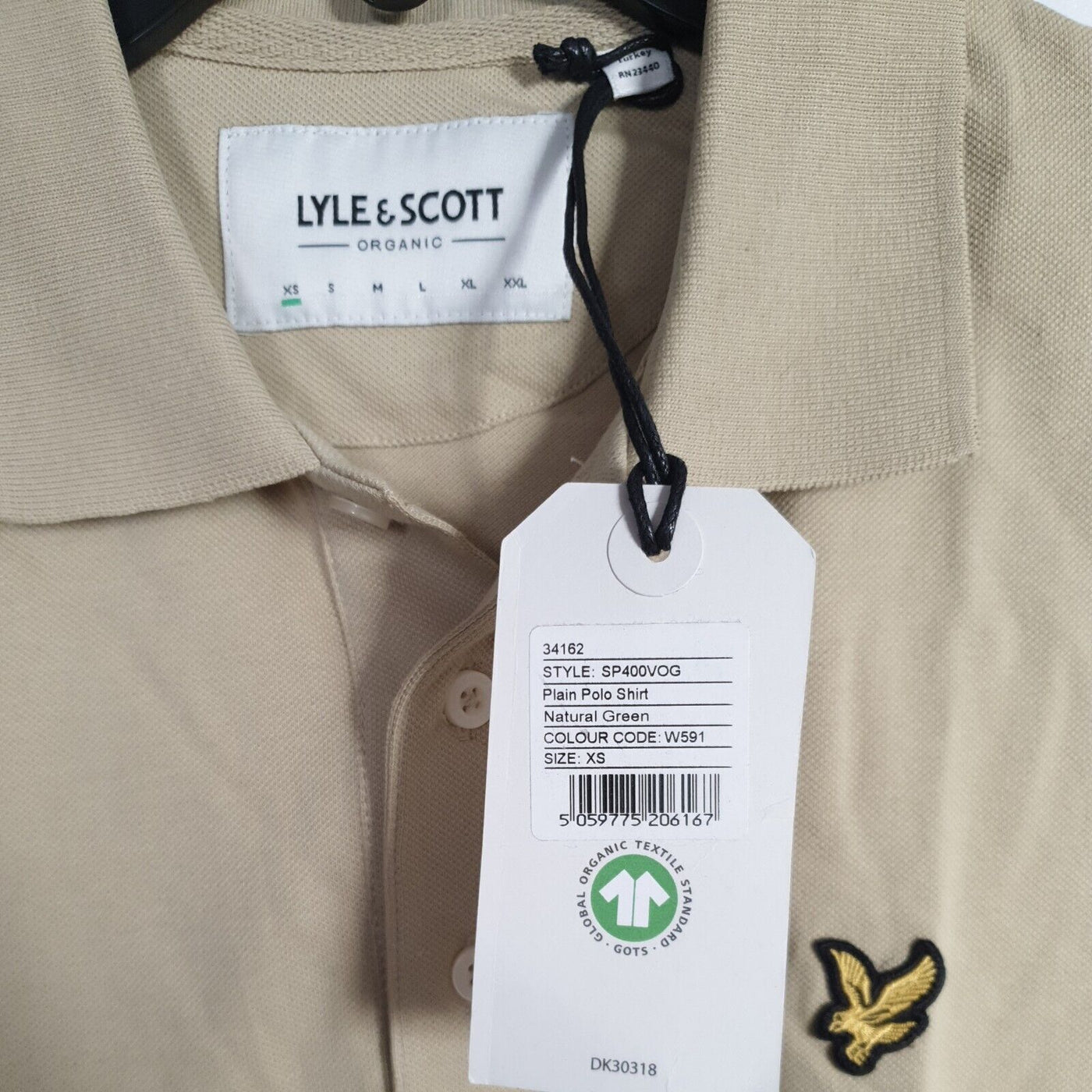 Lyle&Scott Plain Polo Shirt Natural Green Size XS****Ref V186
