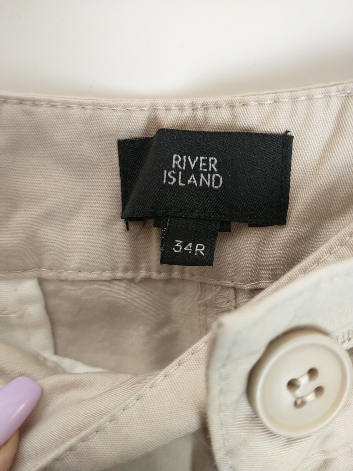 River Island Wide Chino Trousers Men's Size 34R **** V32