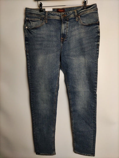 Jack & Jones Tapered Skinny Pete Blue Jeans W36 L32 **** V230