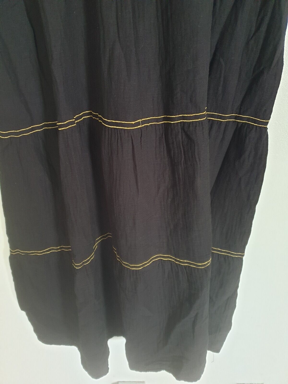 Black With Gold Maxi Dress UK 18 ****Ref V455