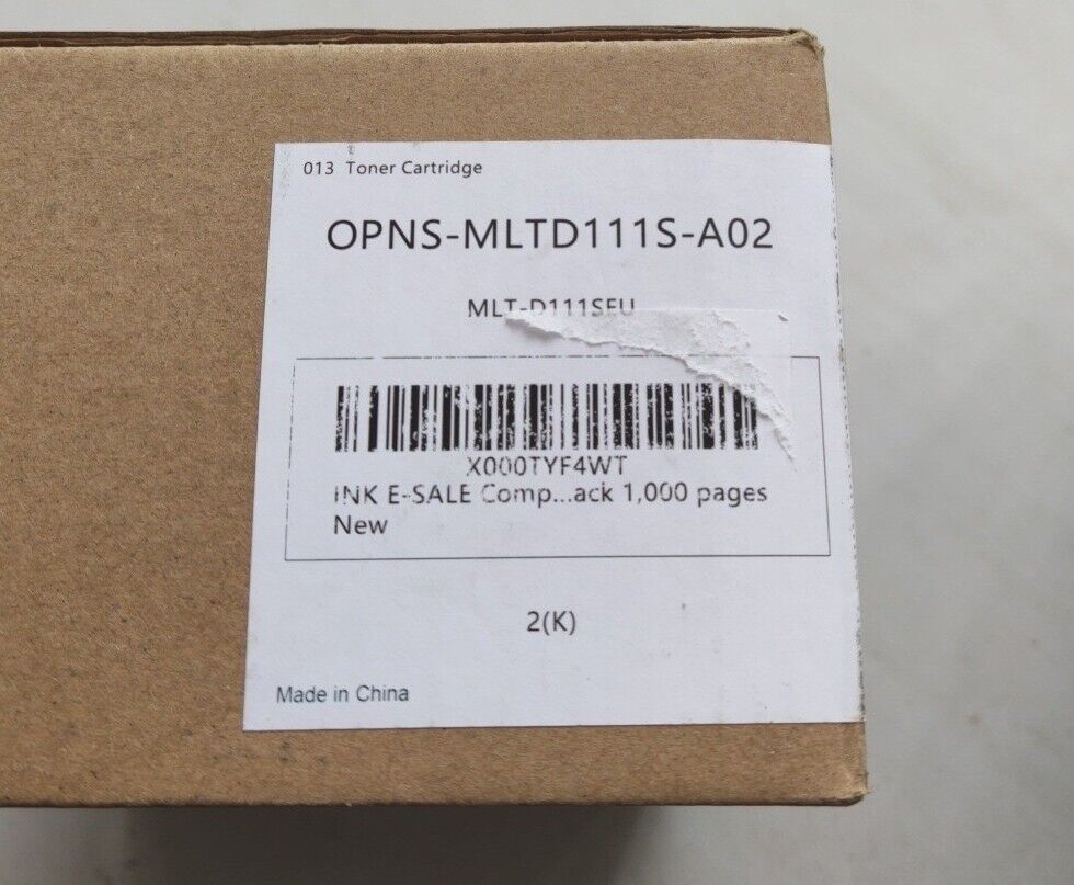 Compatible Samsung MLT-D111S Black Toner Cartridge Set Of 2. Ref T2