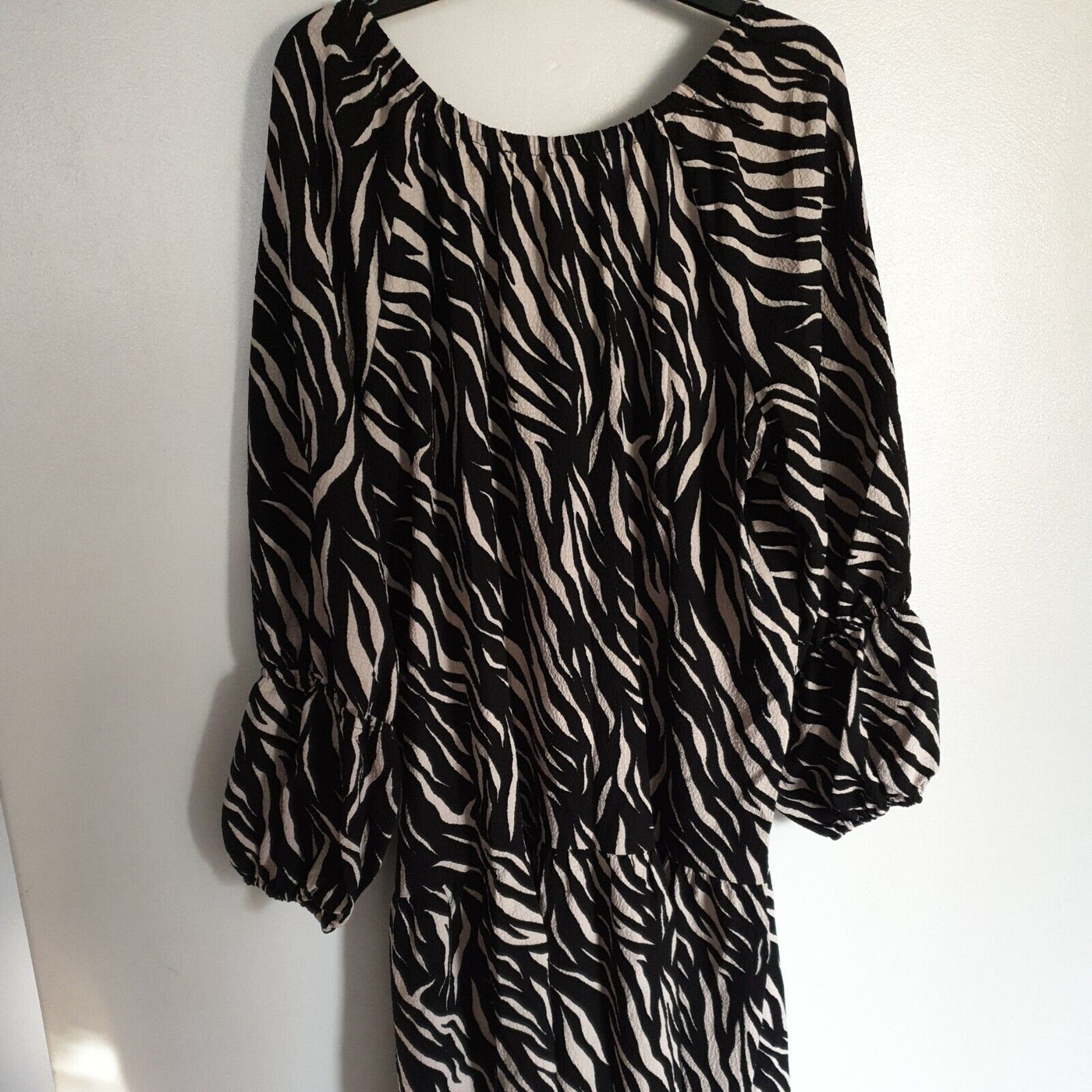 Womens Zebra Print Dress Black Uk14****Ref V275