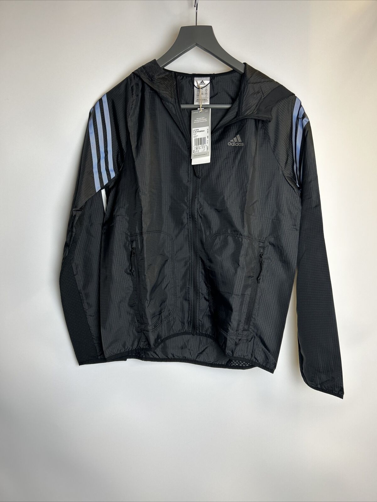 Adidas 3 Stripes Running Jacket HC7976 - Black. UK XS **** Ref V62