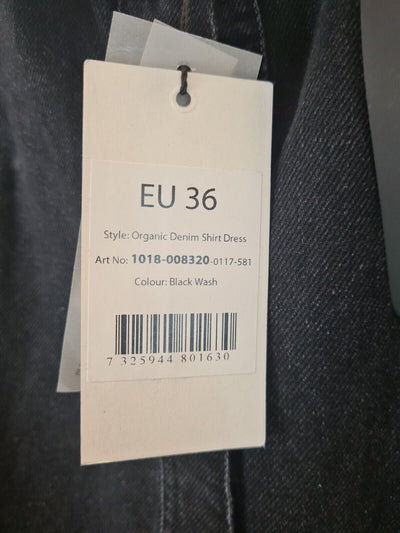 NA-KD Black Denim Shirt Dress Size UK 8 *36* **** Ref V77