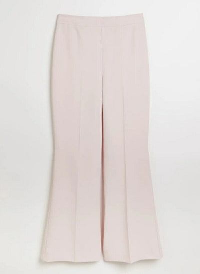 River Island Flared Trousers Pink High Waisted Dress Pants UK 12