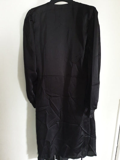 Rita Ross Black Tie-waist Wrap Dress Size S Ref Hv14