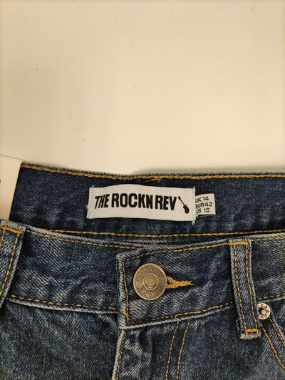 The Rock N Rev Ladies Jeans Size 14 Blue Ref E4