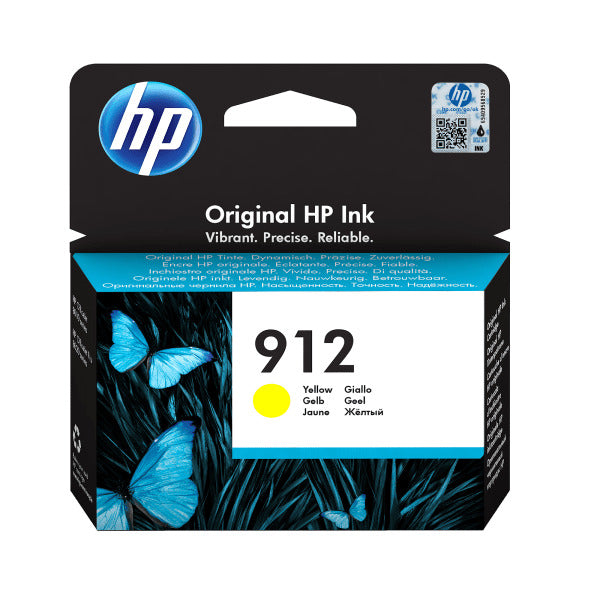 HP912 Ink Cartridge Yellow. Expiry OCT 2023. Ref T7