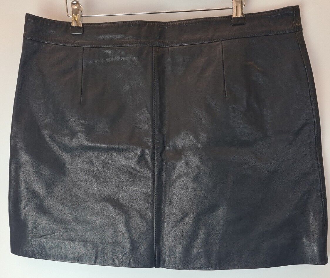 AllSaints Womens Piper Faux Mini Black Skirt Size UK 10 **** V29