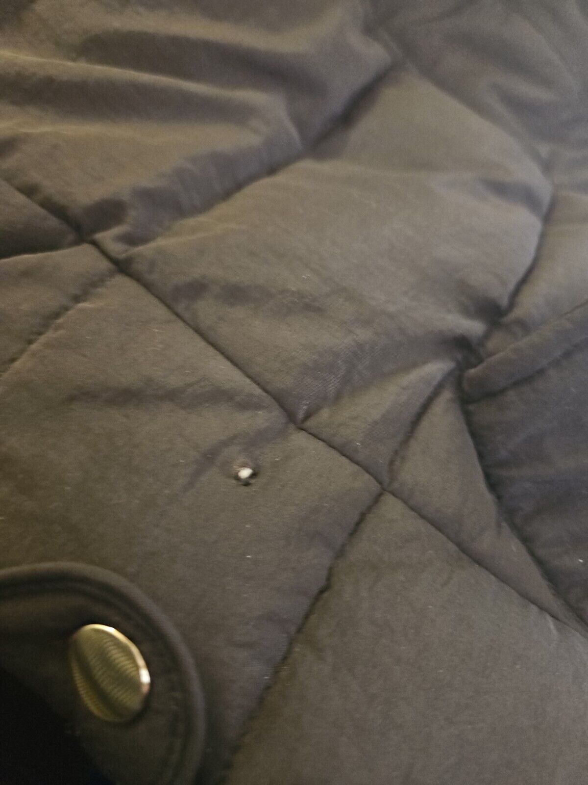Black Short Padded Coat With Waist Adjusters Size 14 *** V379