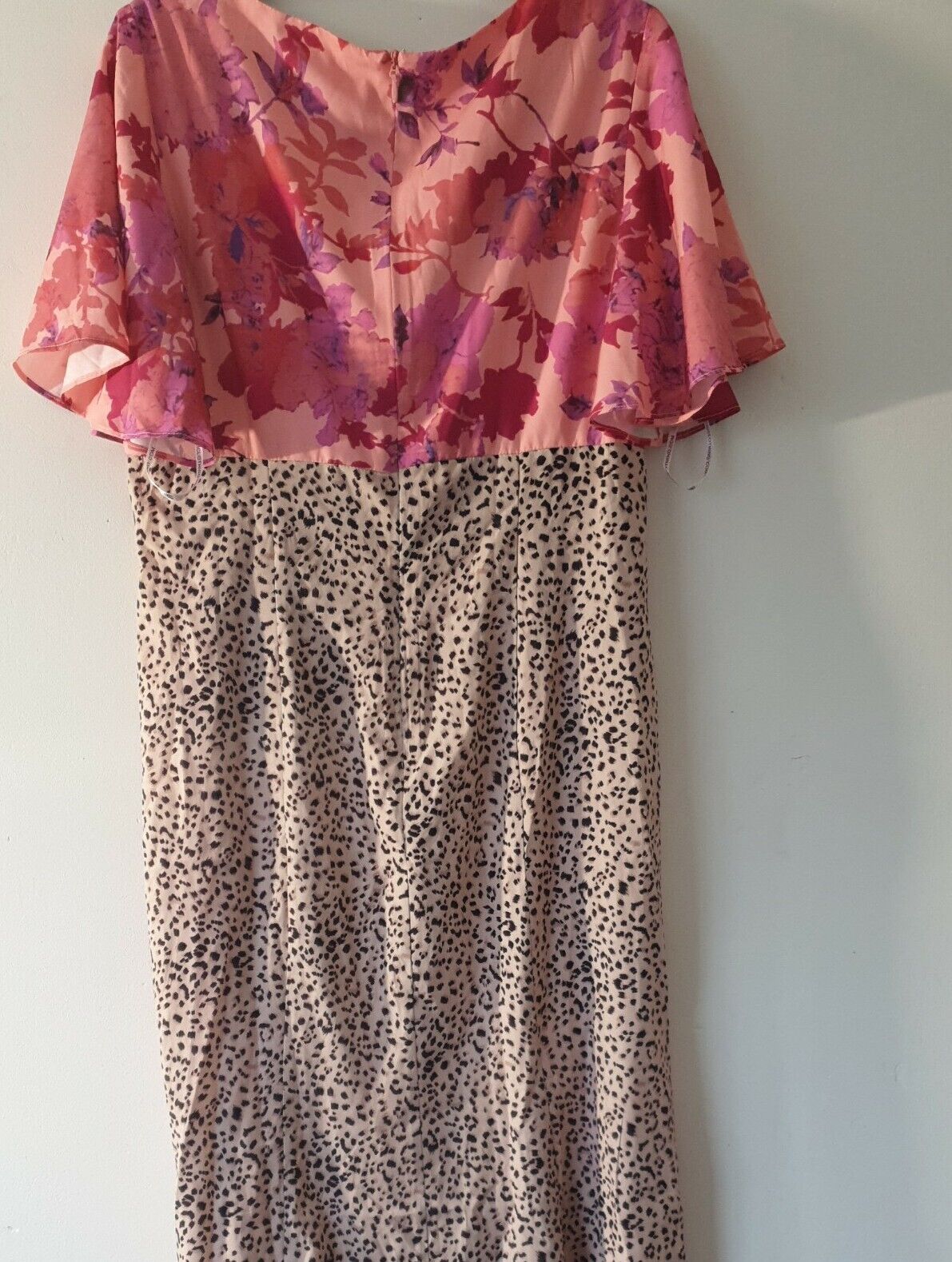 Chi Chi London Floral And Animal Print Midi Day Dress Size 14 **** SW27
