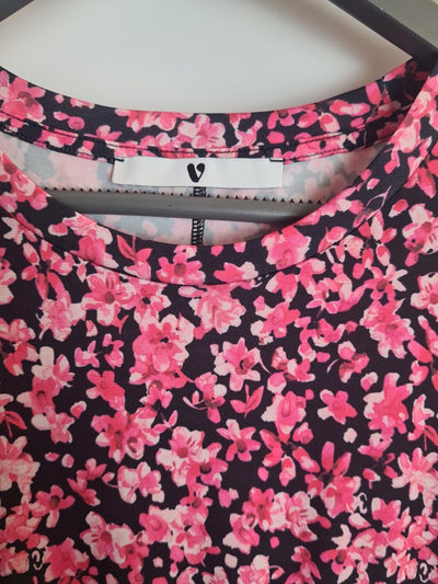Womens Pink Floral Long Maxi Split Dress Size 10 **** V265