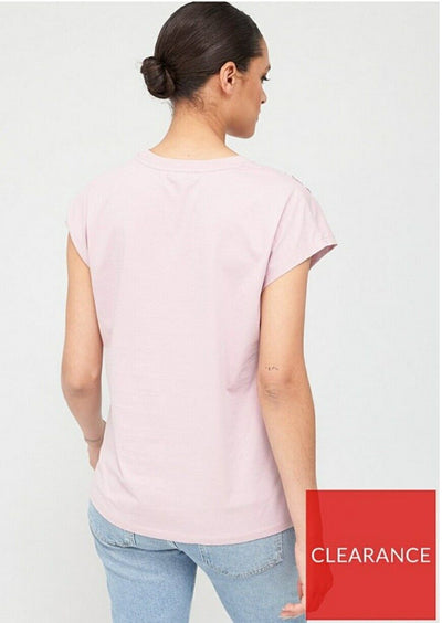 Embellished Tshirt Blush UK 14 ****Ref V456