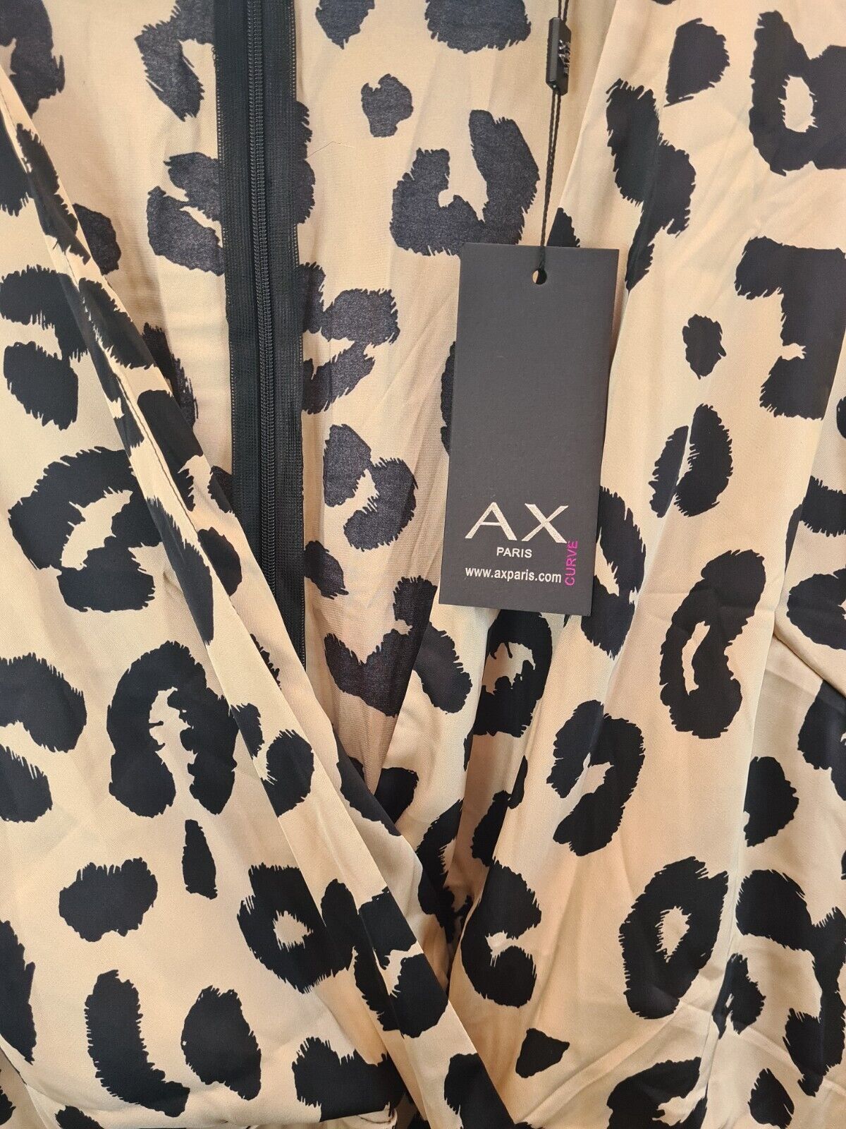 Ax Paris Multi Animal Print Split Leg Midi Dress Size 24 **** V31