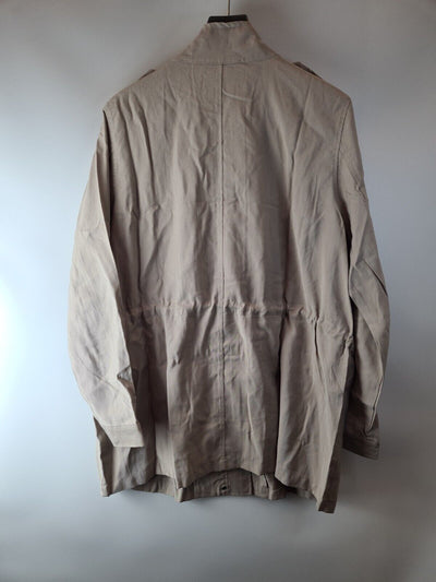 Fig And Basil Casual Military Jacket - Stone Size 16 **** V288