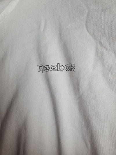 Reebok Mens Training Essentials Piping White Hoodie Size 2XL **** V287