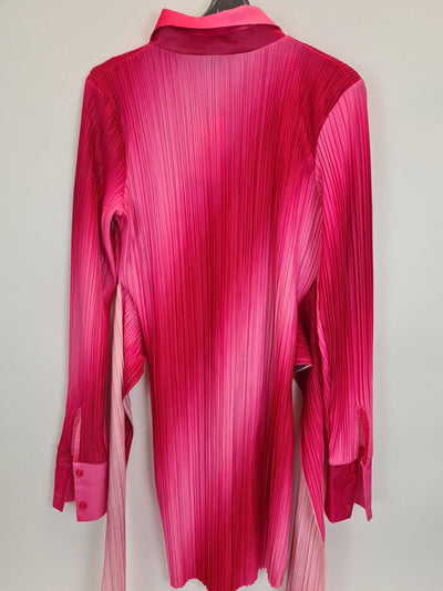 Missguided Tie Waist Shirt Dress Ombre Pink Size UK 12 **** V334