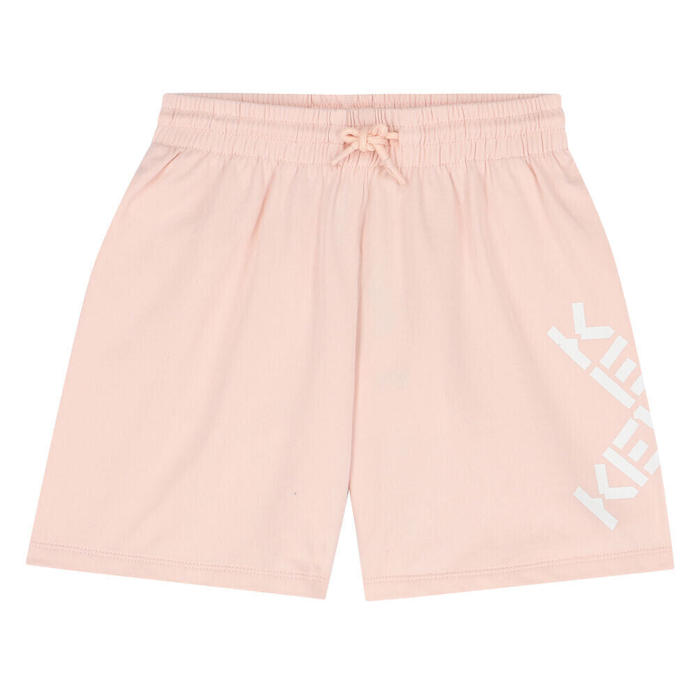 KENZO KIDS Girls Pink Logo Shorts Size 12 Years ** V513