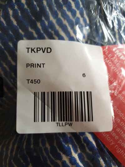 AX Paris Blue Printed Long Sleeve Wrap Midi Dress UK 6 .