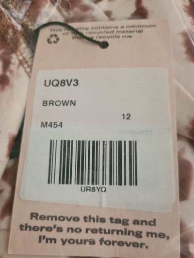 Missguided Brown Shirt Dress Size 12 ****Ref V334