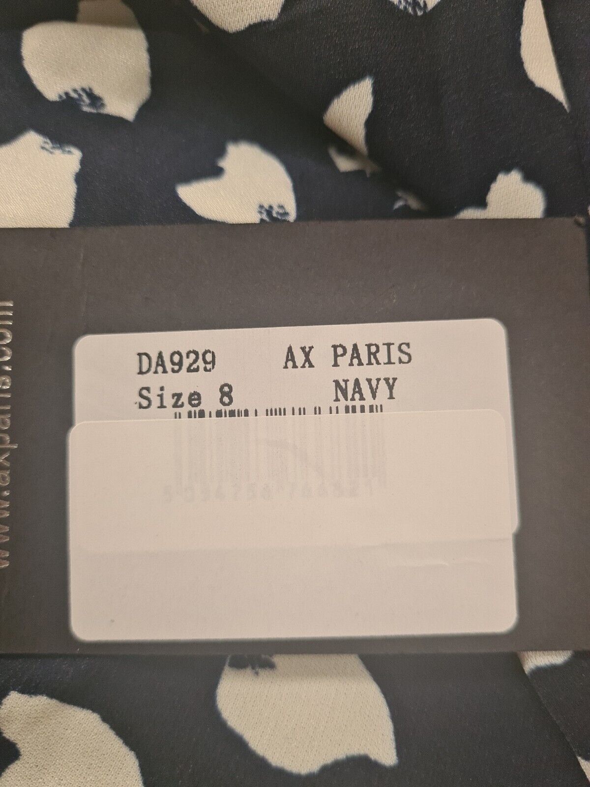 AX Paris Navy Heart Print Short Sleeve Midi Dress Size 8 **** V260