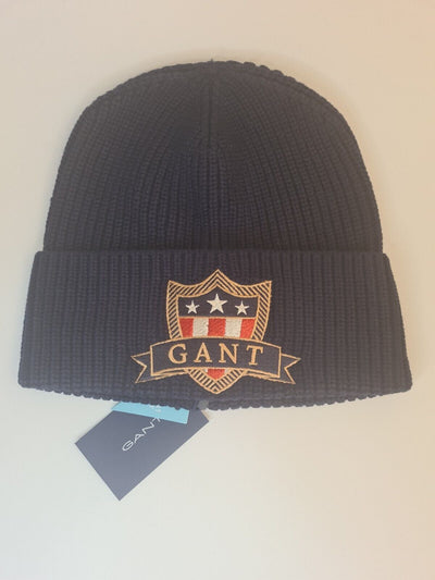 Gant Kids Banner Shield Beanie Hat Blue Size S-M **** VA1