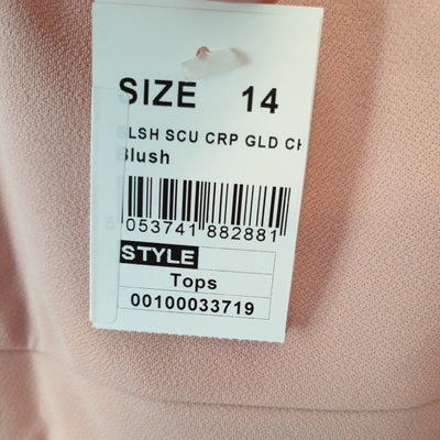 Quiz Blush Scu Crp Gold Chain Blush Top Uk14****Ref V154