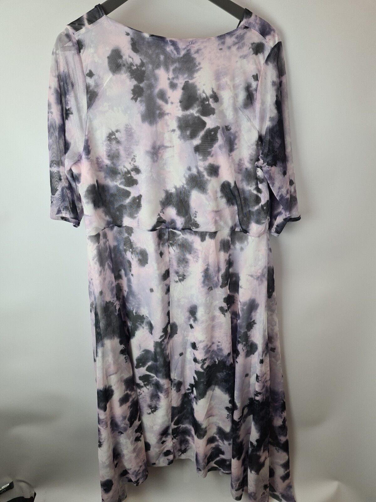 YOURS LONDON Curve Pink Marble Print Wrap Dress Size 22 **** V29
